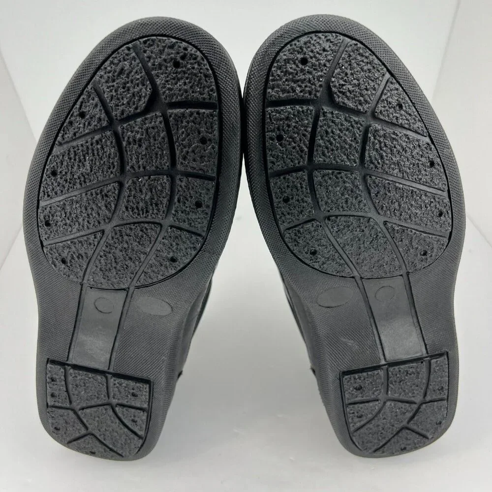 Veeko Mens 12760 Black Napa Pu Leather Hook & Loop Size 10.5EEE Dress Shoes